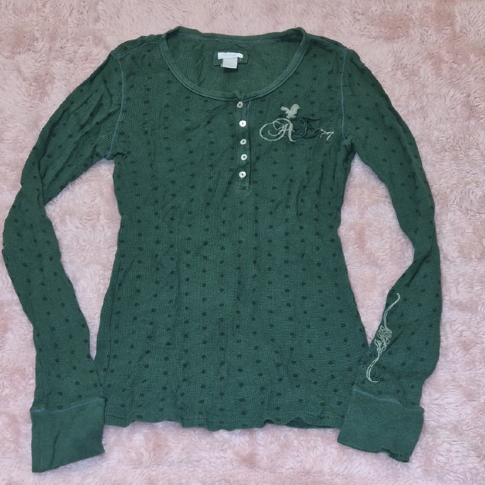 American Eagle Outfitters Forest Green Top